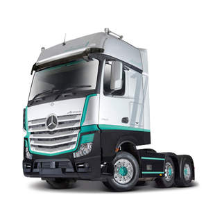 Bburago Mercedes-Benz Actros Gigaspace stříbrný