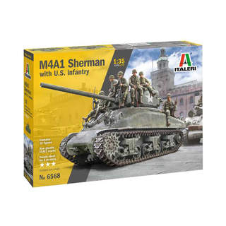 Italeri M4A1 Sherman s U.S. pěchotou (1:35)